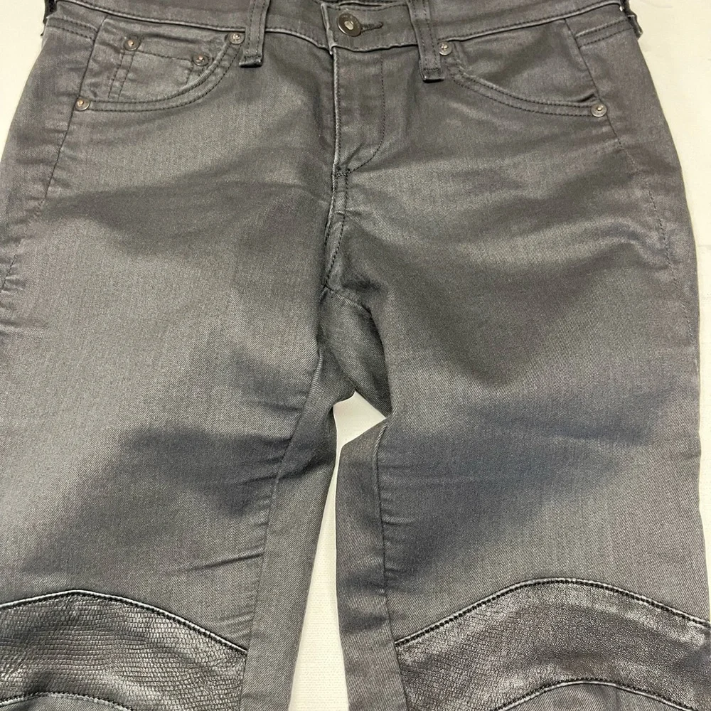 Rag & Bone jeans womens size 26 gray‎ blue lamb skin - Picture 4 of 16